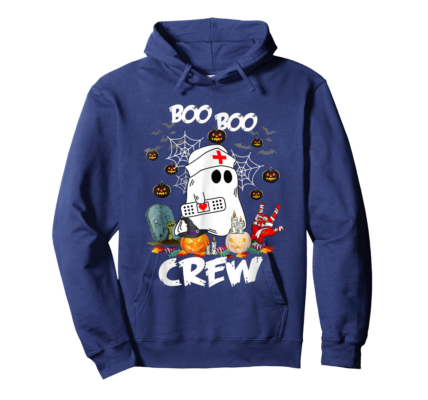 Boo Boo Crew Ghost Nurse Retro Halloween Nursing T-Shirt
