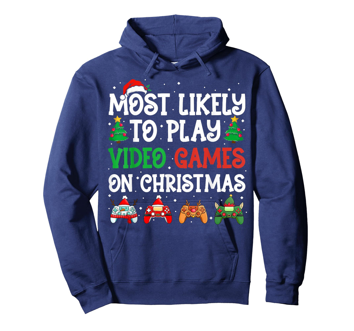 Most Likely to Play Video Games On Christmas Funny Gamer T-Shirt