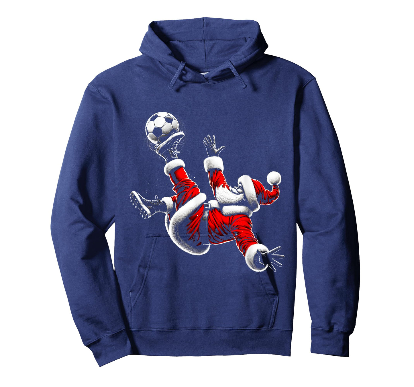 Christmas Santa Soccer Player Bicycle Kick Xmas Ball Sports T-Shirt