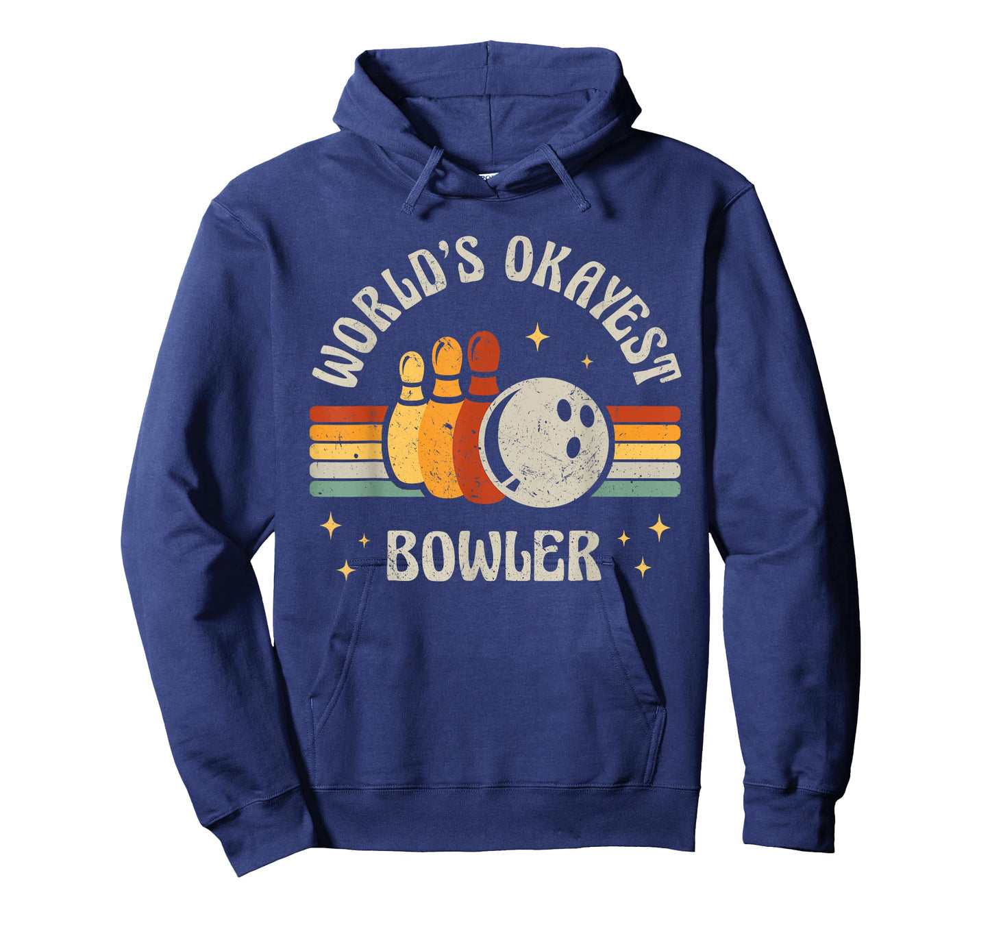 Funny Retro Bowling World's Okayest Bowler Vintage Bowler T-Shirt