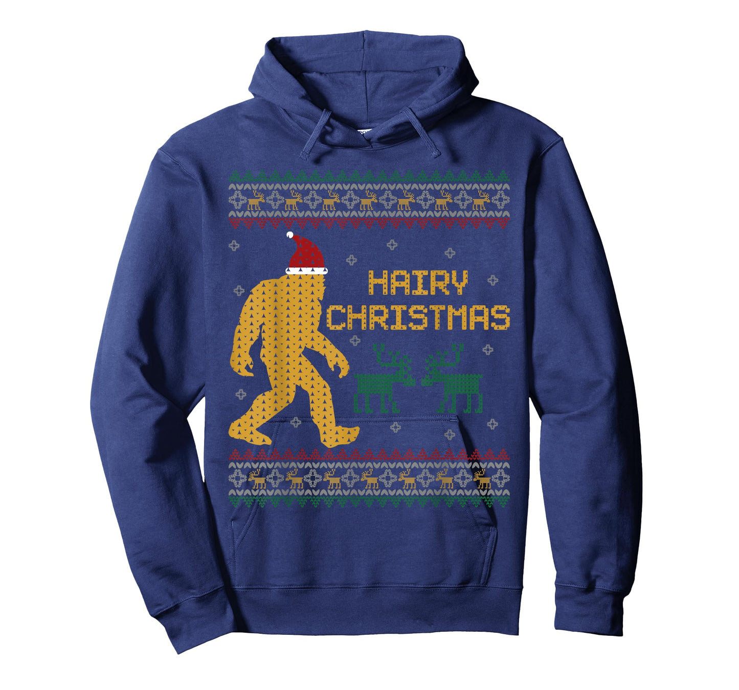 Hairy Christmas Bigfoot Ugly Christmas Sweater Sasquatch T-Shirt