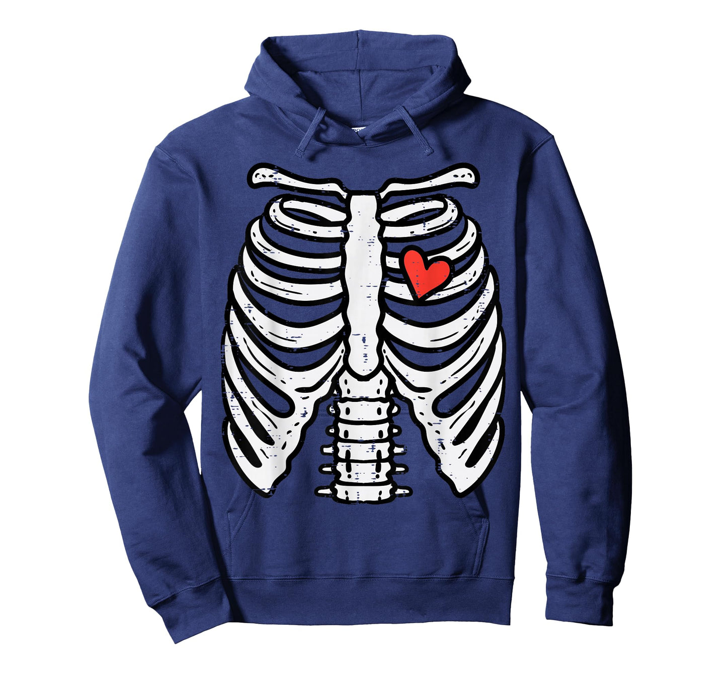 Halloween Skeleton Rib Cage Heart Costume Men Women Kids T-Shirt