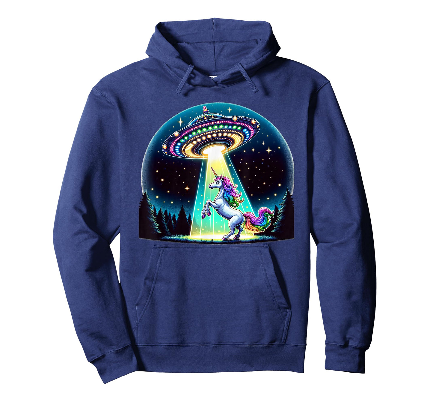 Rainbow Unicorn Abduction Alien Invasion Funny UFO Spaceship T-Shirt