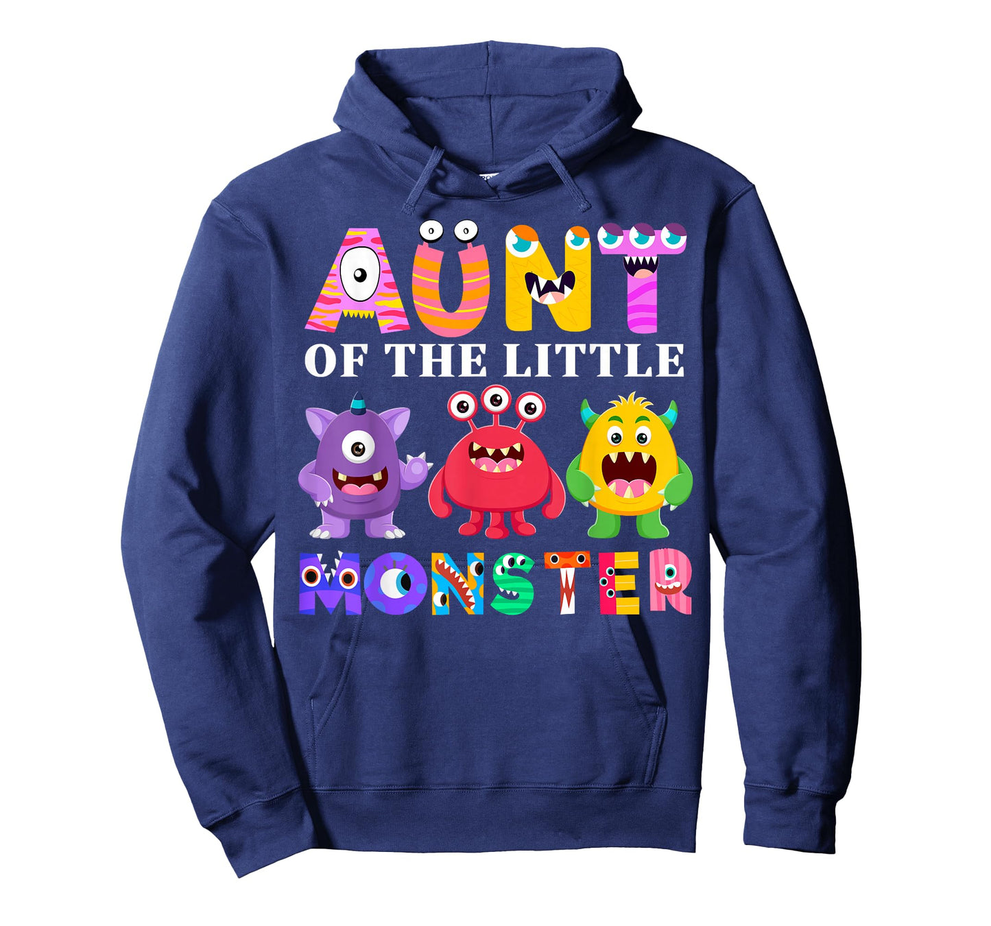 Aunt Of The Little Monster Birthday Party Family Monster T-Shirt