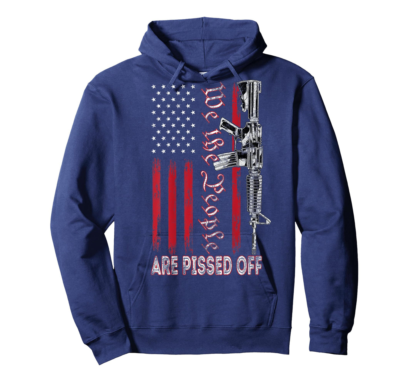 We the People Are Pissed Off Vintage US America Flag Guns T-Shirt
