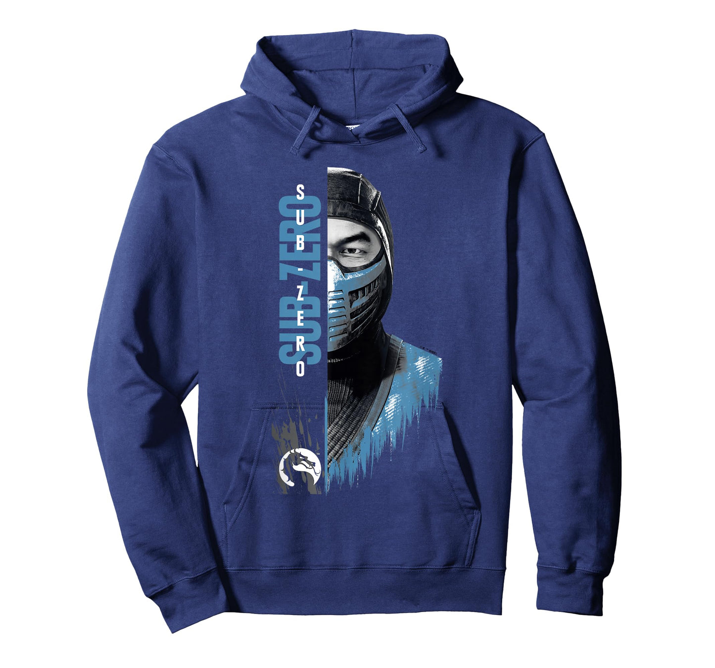 Mortal Kombat Klassic Sub-Zero Split Face Bust Portrait T-Shirt