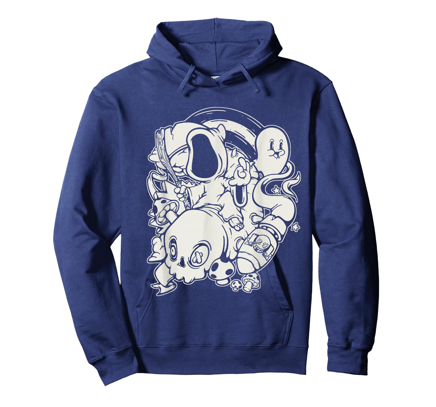 Retro 1930s Ghost Skull Cool Grim Reaper Rubberhose Cartoon T-Shirt
