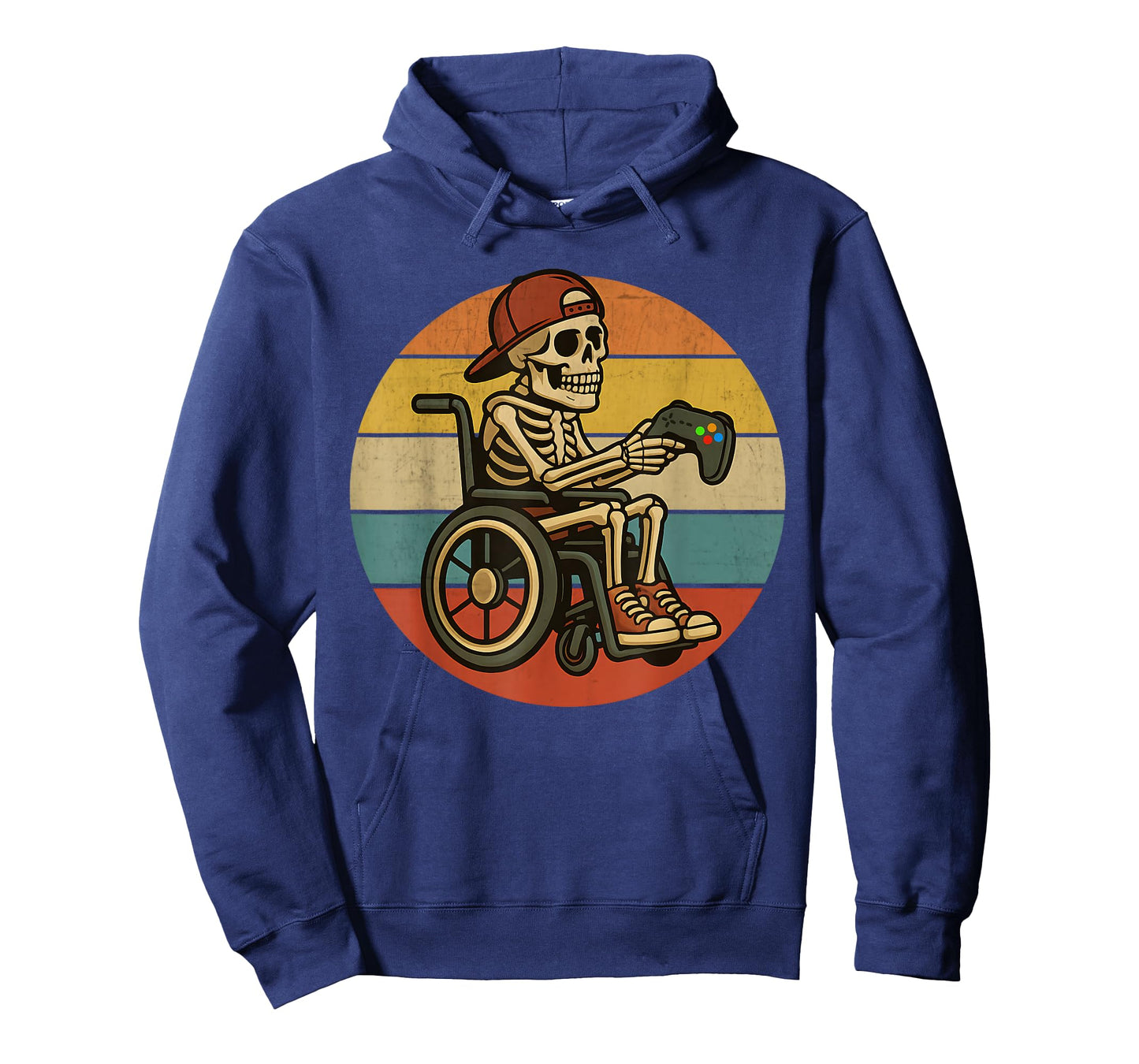 Wheelchair Gaming Skeleton Gamer Disabled Handicap Boys Kids T-Shirt