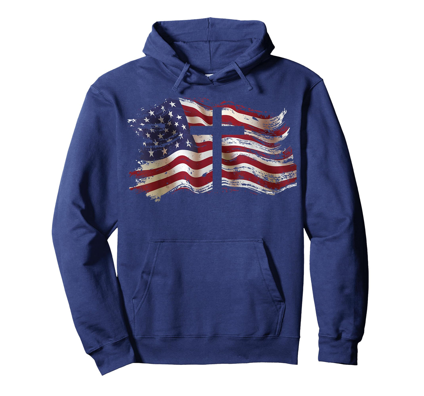 American Flag Cross for Patriotic USA Christians God Faith T-Shirt