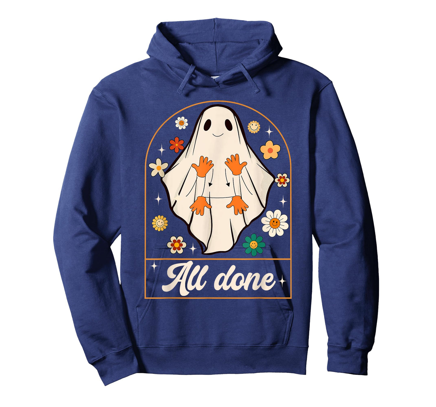 All Done Sign Language Speech Pathology Ghost Halloween SLP T-Shirt