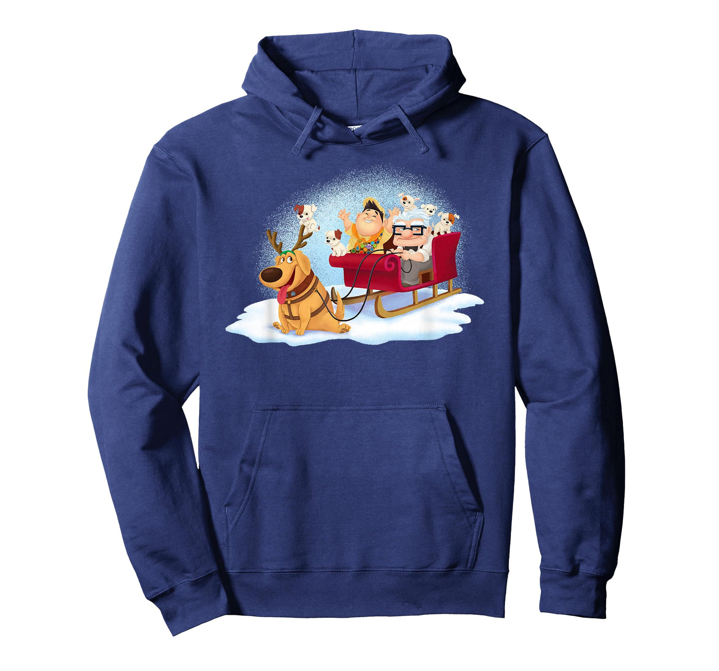 Disney PIXAR Up Carl, Russell & Dug Holiday Sleigh Ride T-Shirt