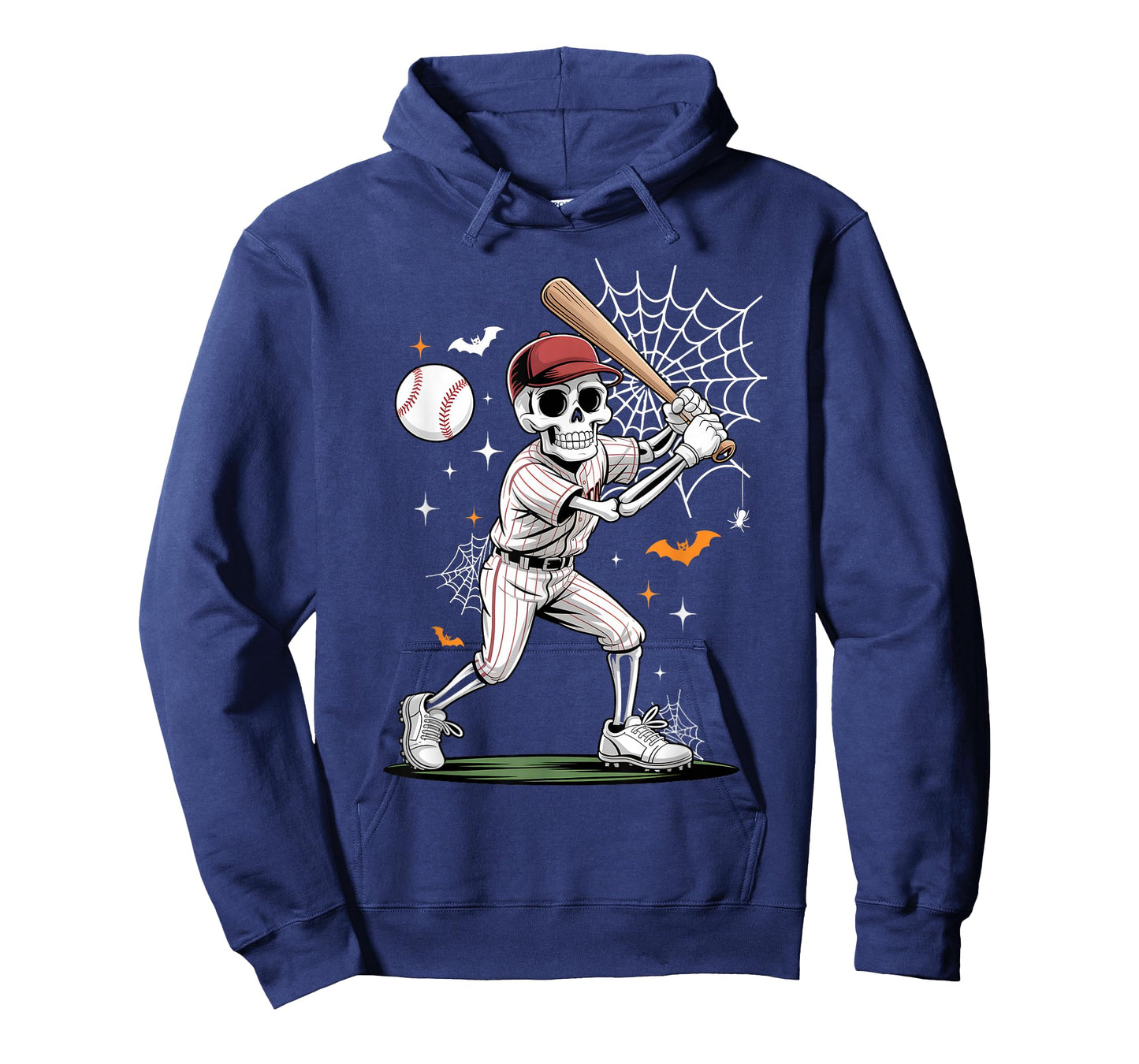Skeleton Baseball Funny Halloween Costume Men Boy Kid T-Shirt