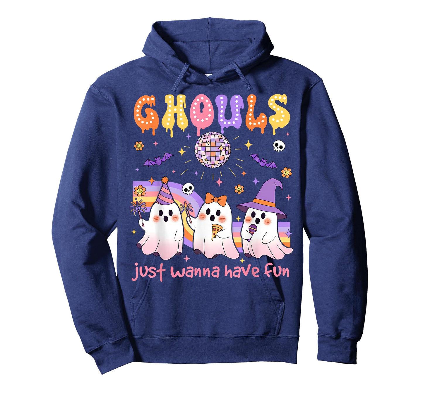 Dancing Ghost Ghouls Just Wanna Have Fun Halloween Groovy T-Shirt