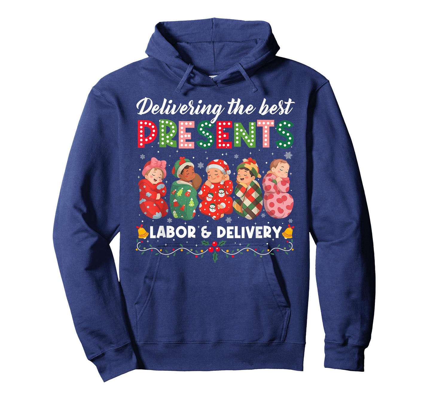 Labor Delivery Nurse Delivering The Best Presents Christmas T-Shirt