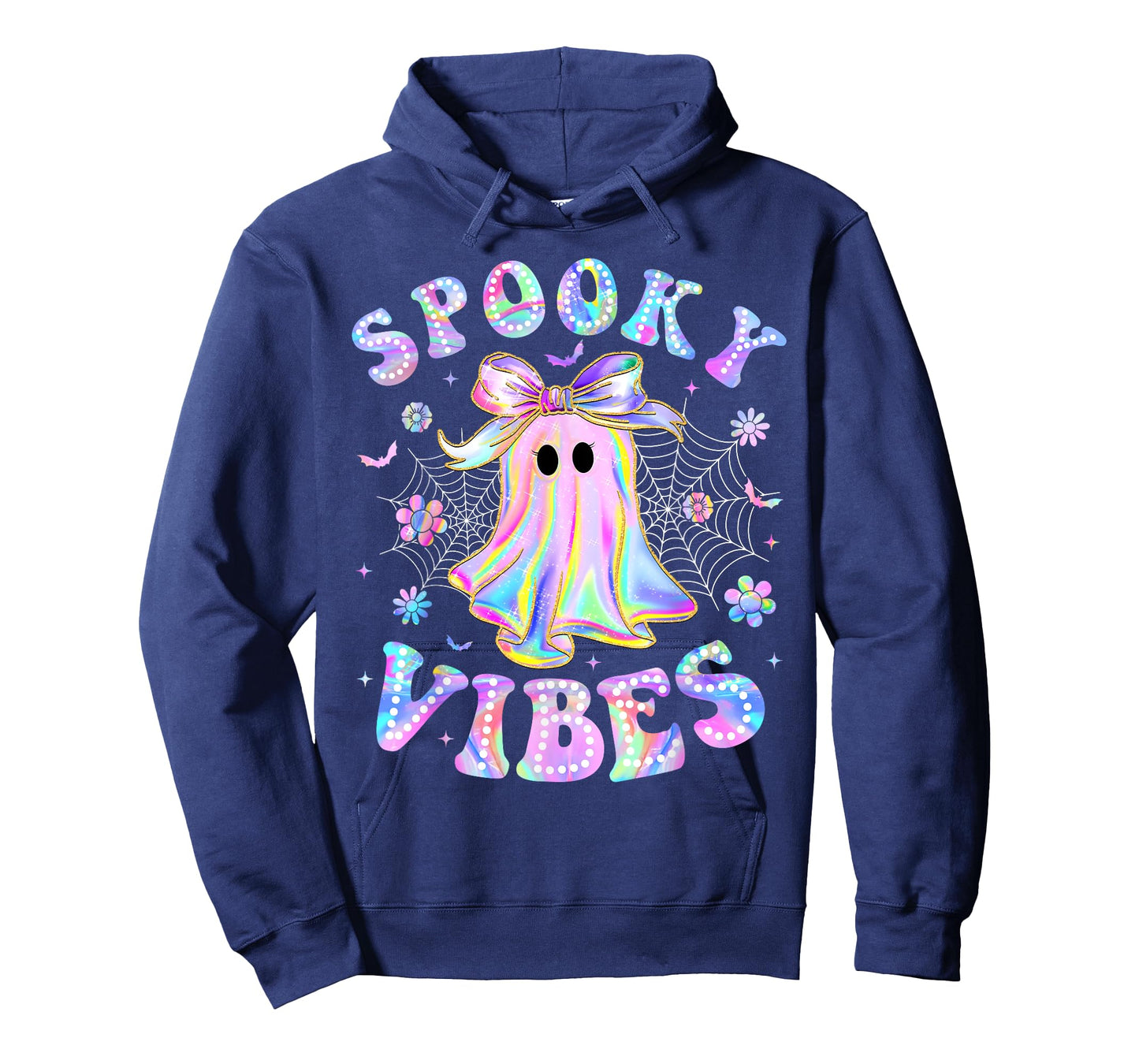 Spooky Vibes Ghost Retro Halloween Boo Boo Crew T-Shirt