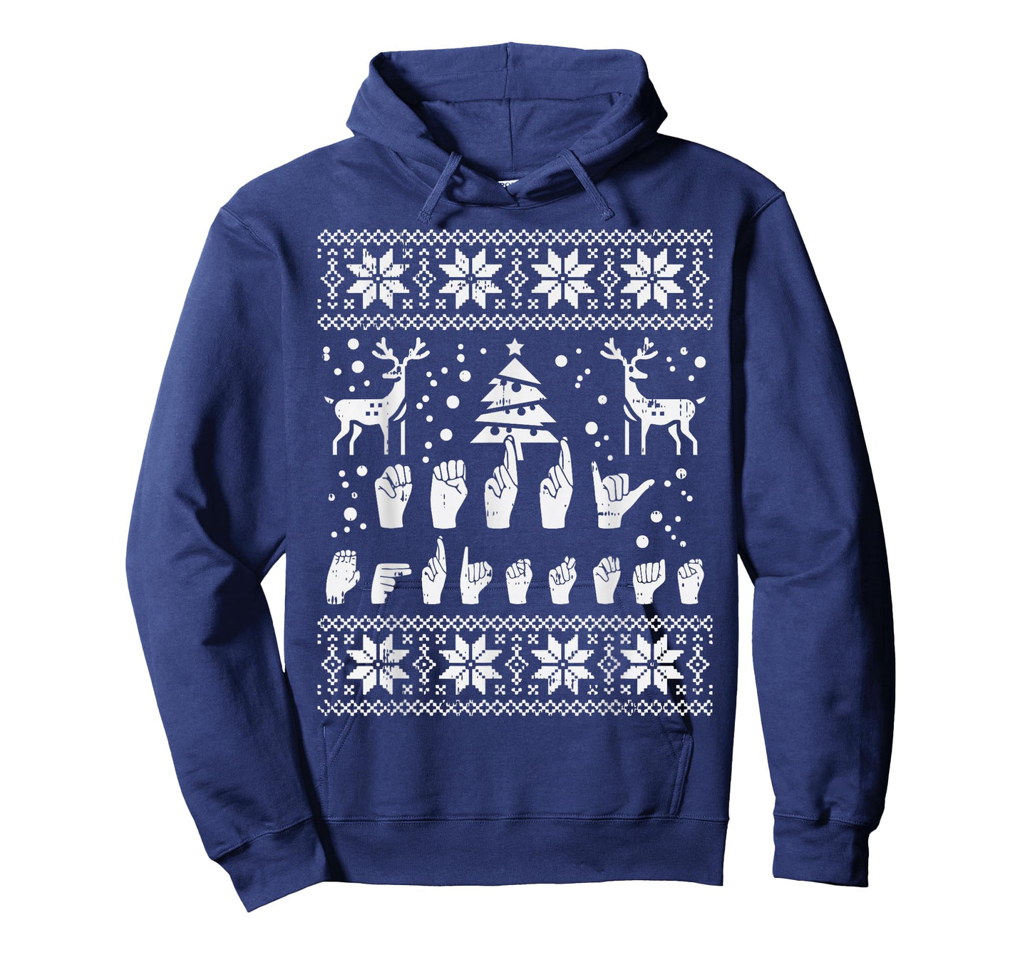 Merry Christmas Sign Language ASL Deaf Ugly Christmas Gift T-Shirt