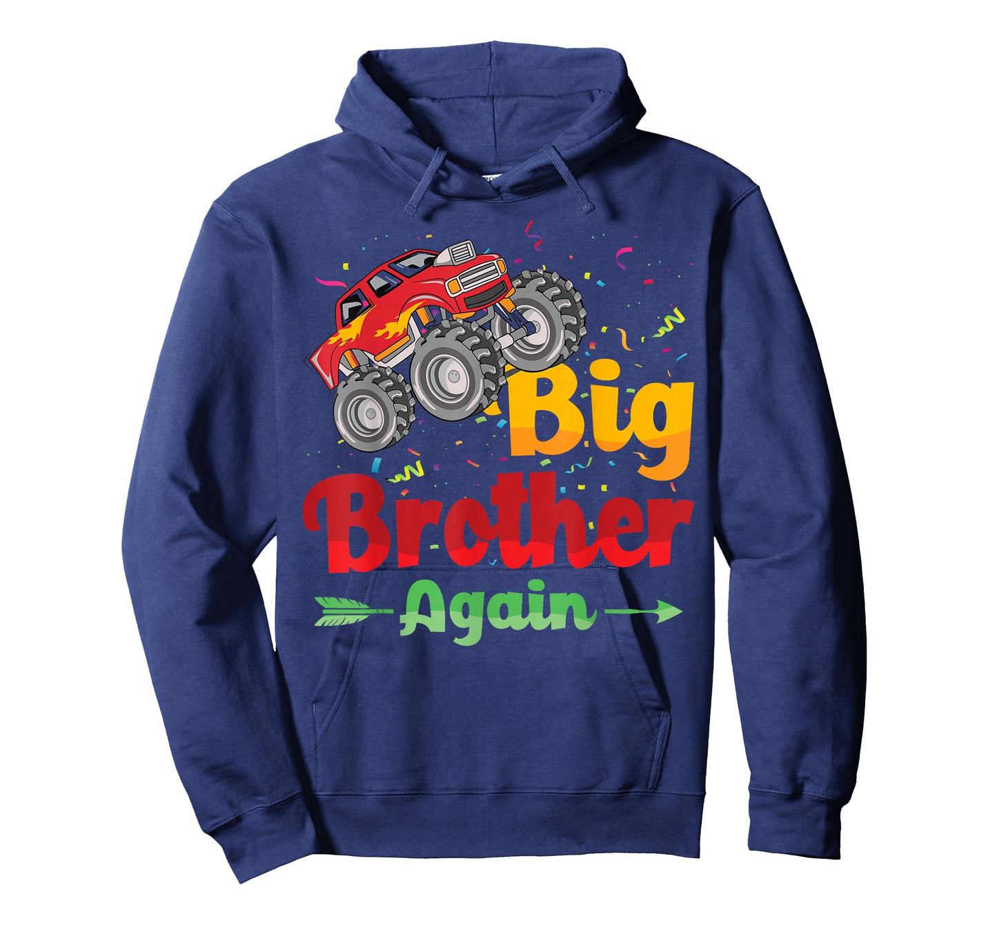 Big Brother Again Monster Truck Baby Announcement T-Shirt