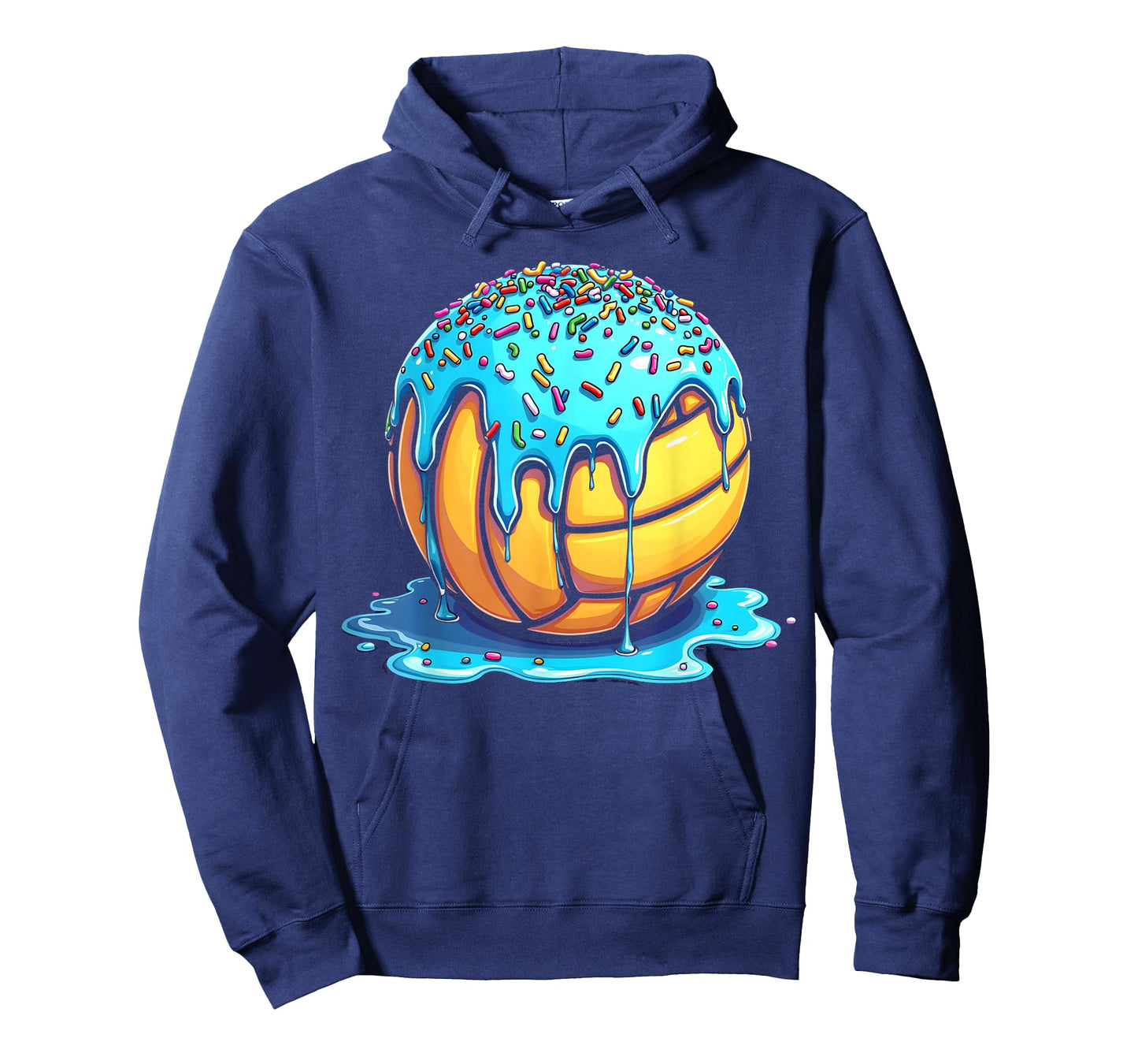 Volleyball Drip Girls Ice Cream Drip Sprinkles Summer Sports T-Shirt