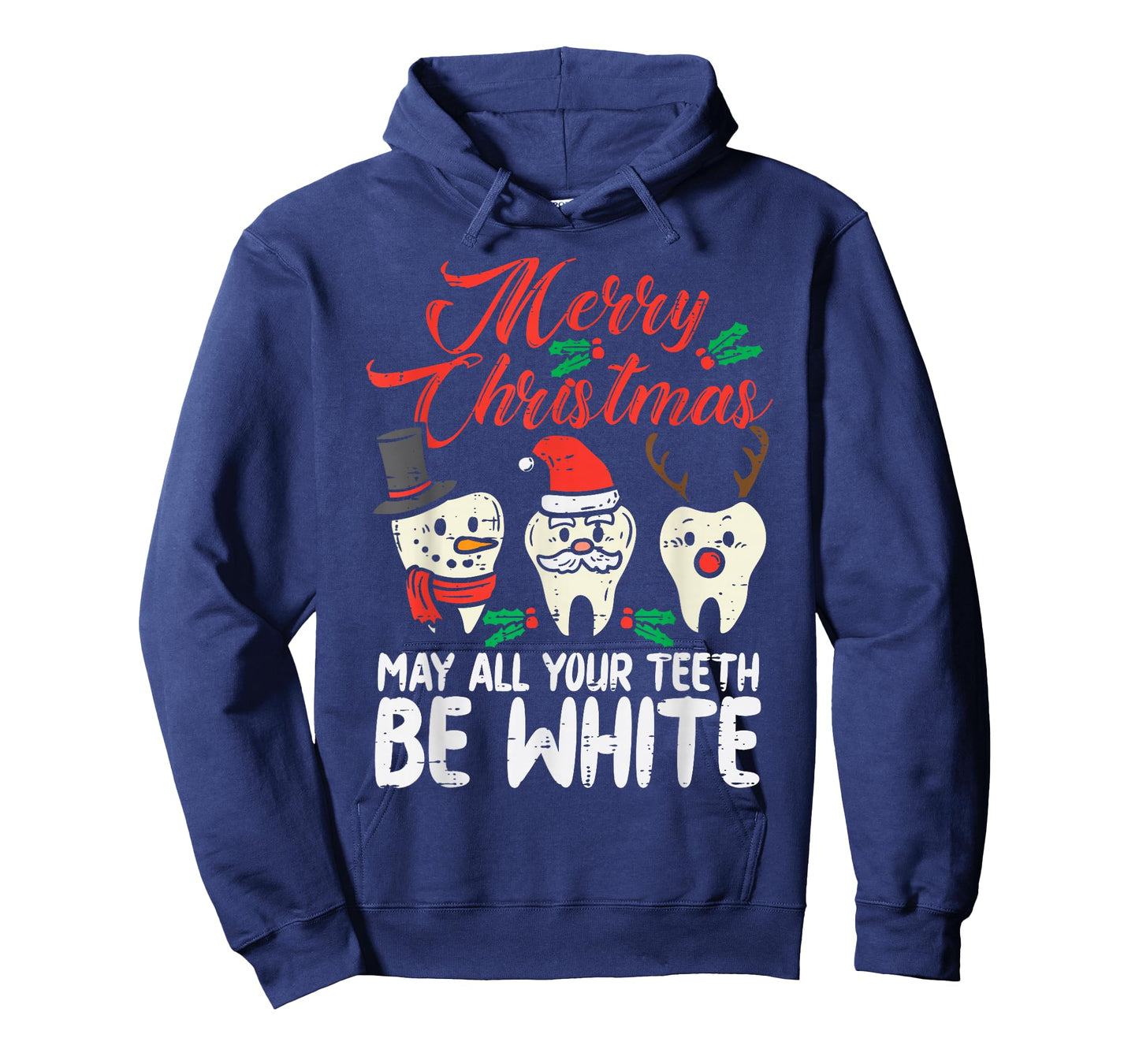 Merry Christmas Teeth Be White Funny Dentist Xmas Dental T-Shirt