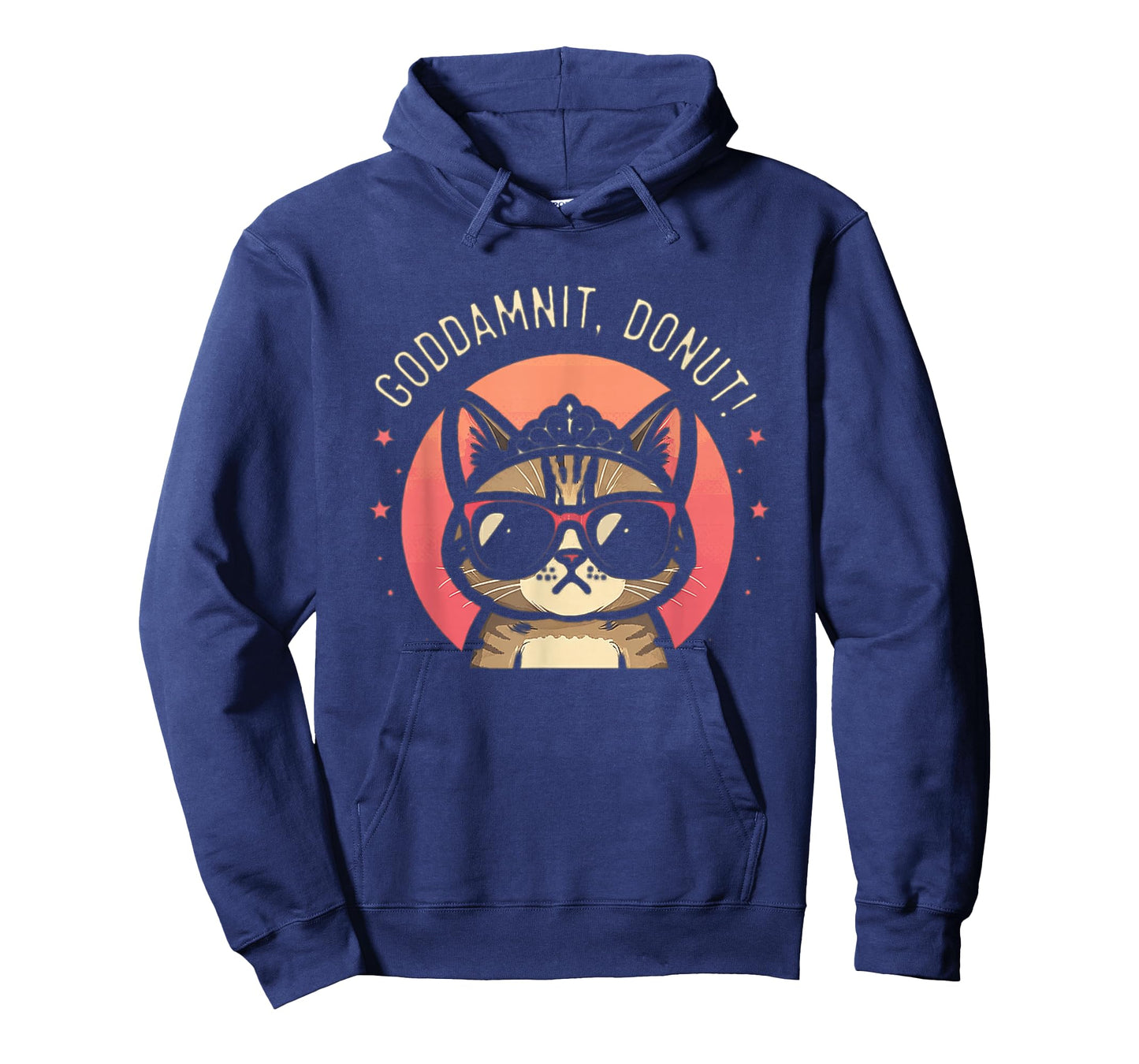 Goddammit Donut Funny Princess Cat Glasses T-Shirt
