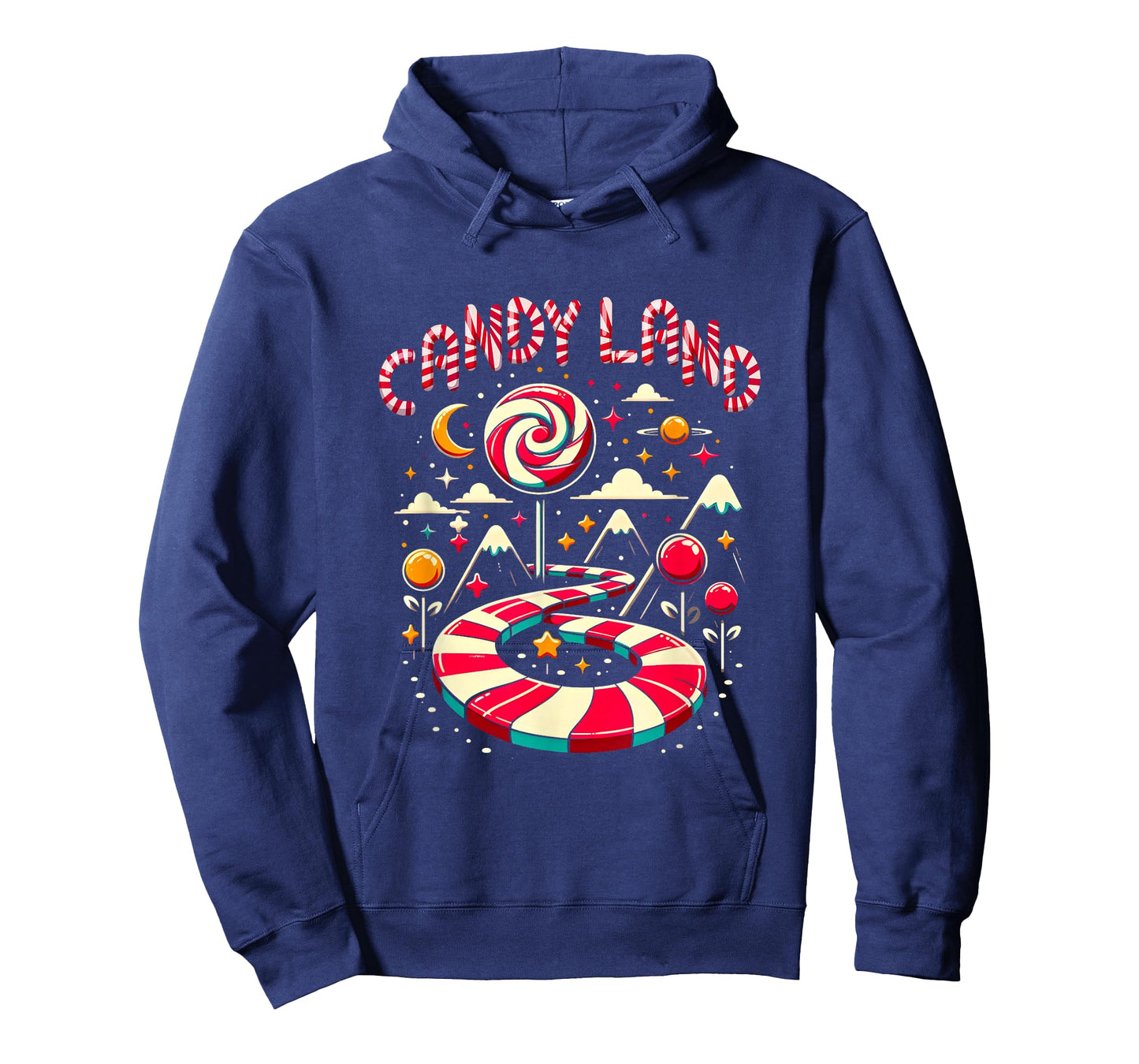 Xmas Candy Land Rainbow Trail Candy Cane Merry Christmas T-Shirt