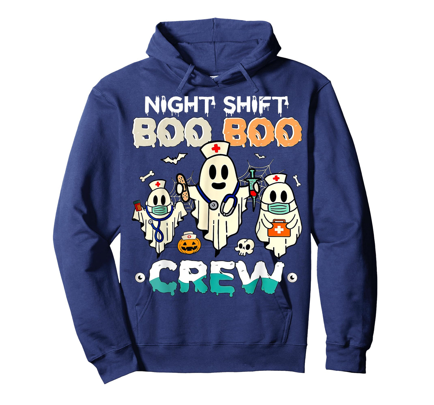 Night Shift Boo Boo Crew Nurse Ghost Halloween Nurses RN T-Shirt