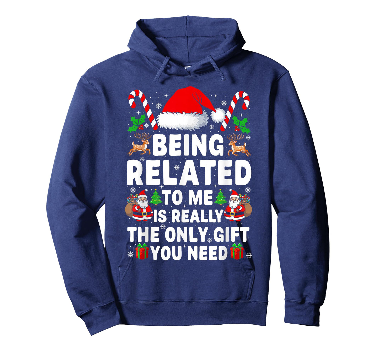 Being Related to Me Funny Christmas Family Xmas Pajamas T-Shirt