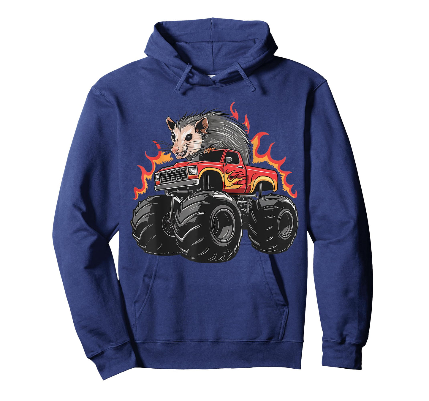 Angry Opossum Monster Truck Birthday Retro Truck T-Shirt