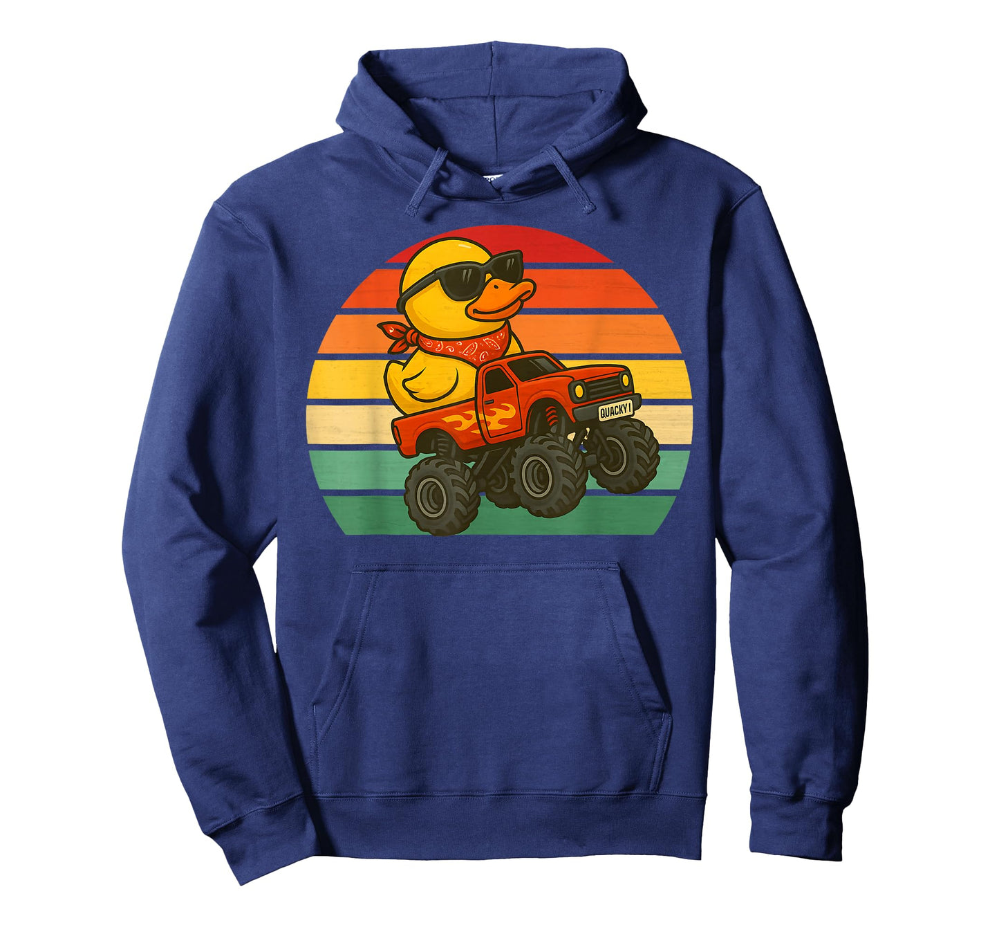 Rubber Duck Riding Monster Truck Retro Boys Rubber Ducky 70s T-Shirt