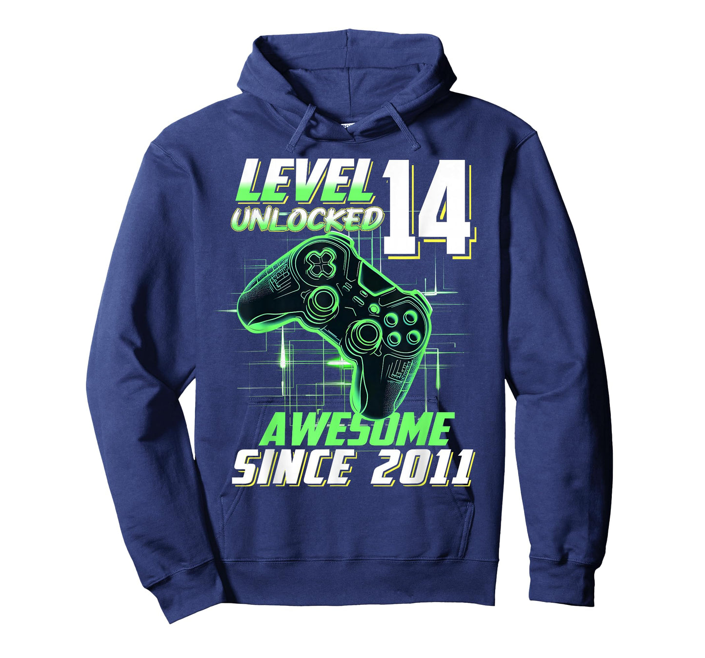 Level 14 Unlocked Awesome Since 2011 14th Birthday Gaming T-Shirt
