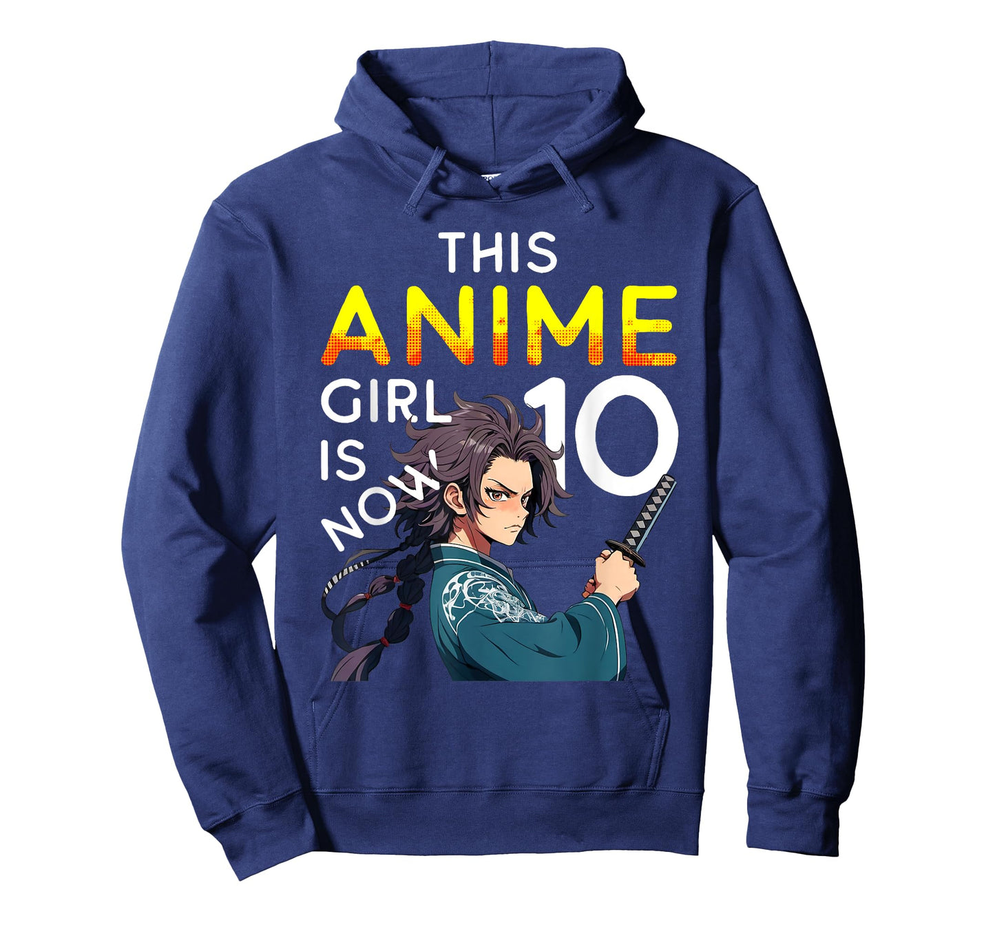 This Anime Girl Is Now 10 Years Old 10th Birthday Kawaii Kid T-Shirt