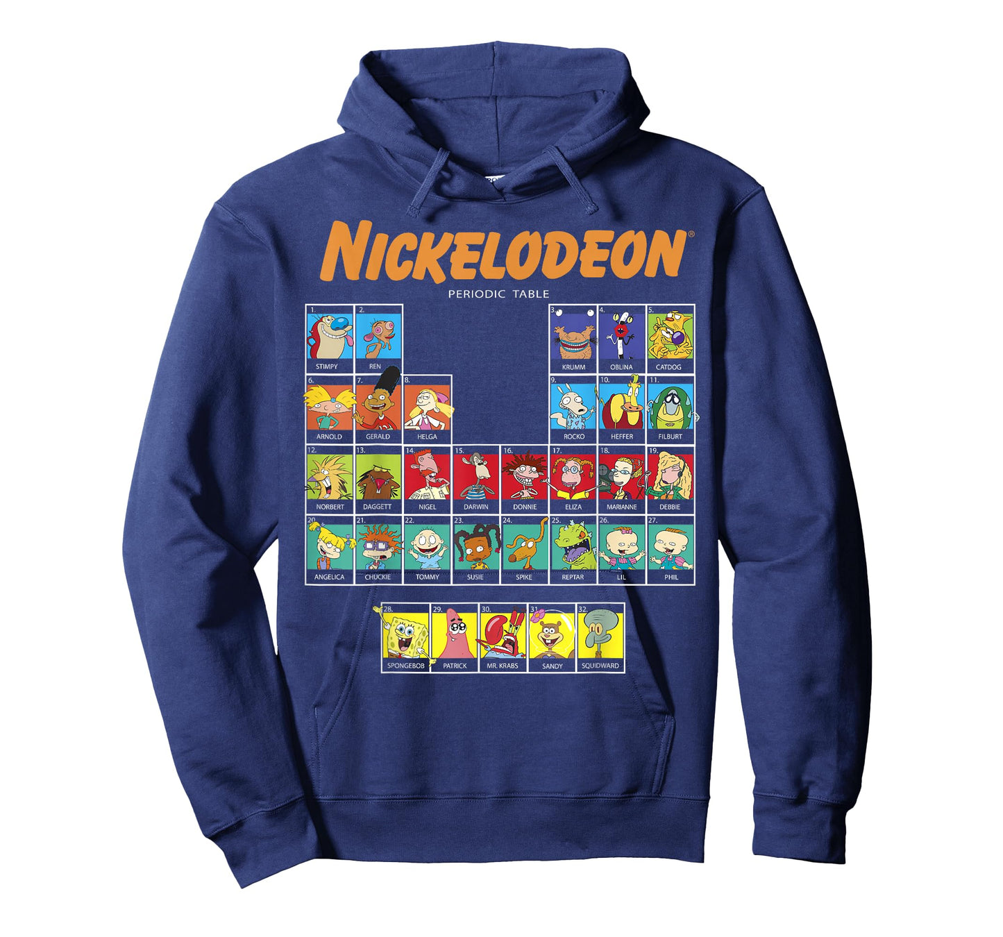 Nickelodeon Periodic Table Of Characters T-Shirt