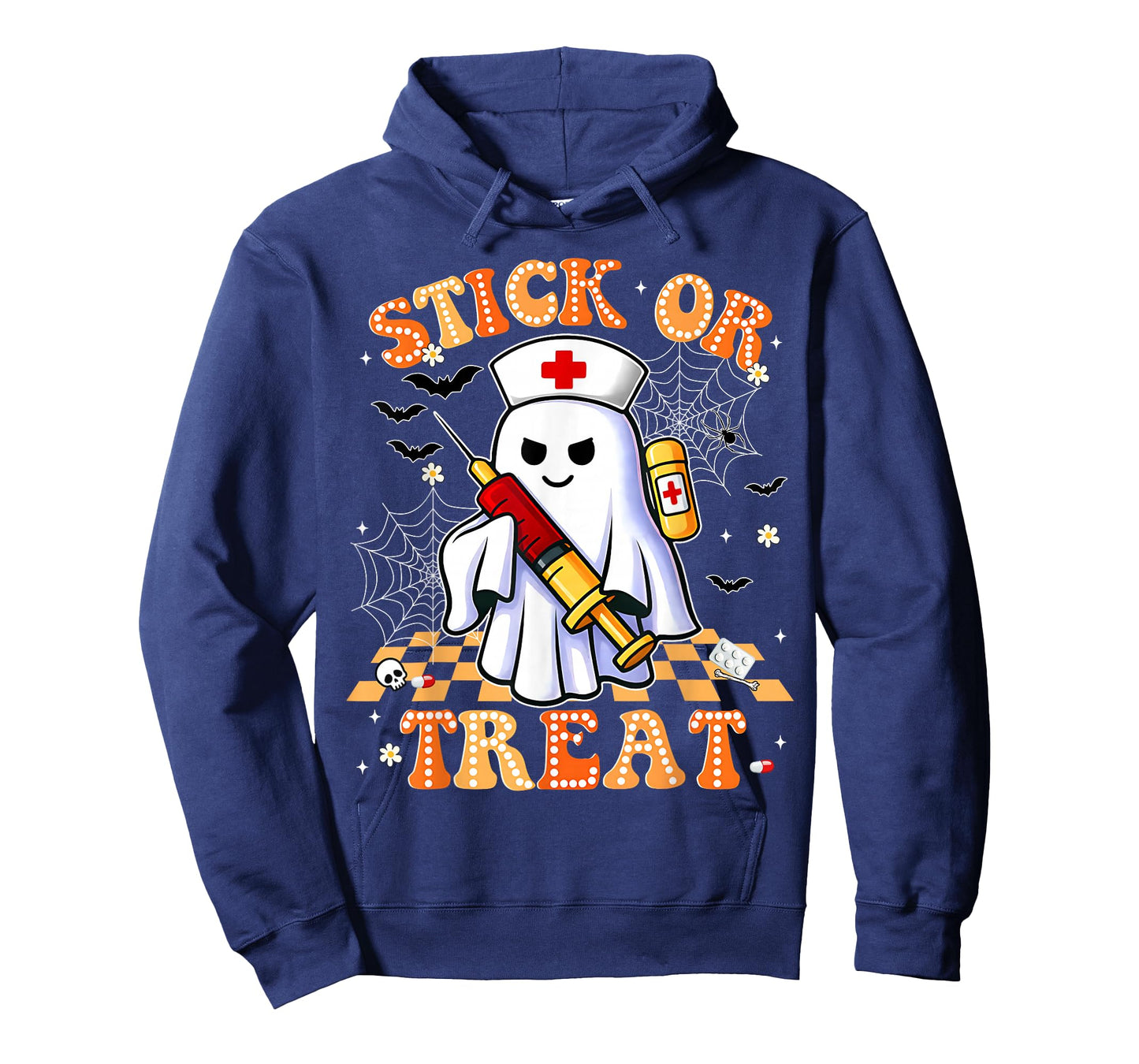 Funny Trick Or Treat Boo Nurse Halloween Costumes Men Women T-Shirt