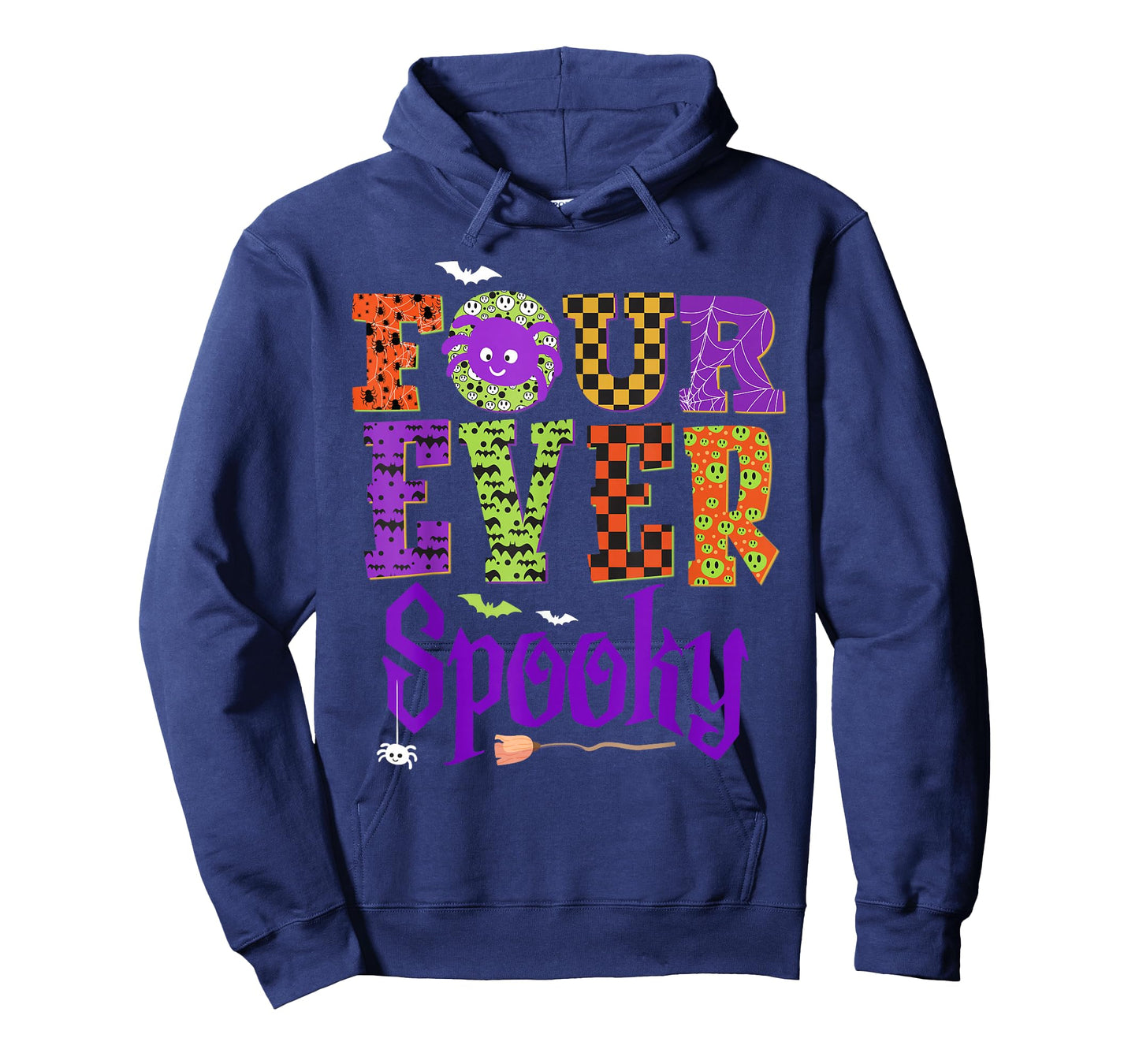 Four Ever Spooky Ghost Halloween 4th Birthday Party Kids T-Shirt