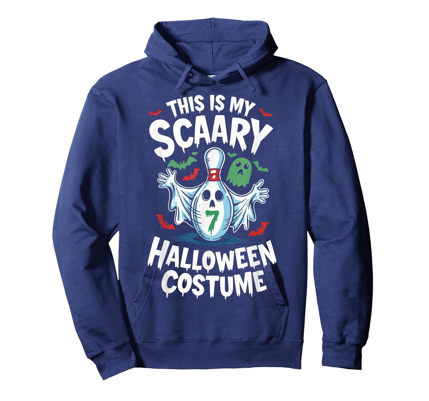 Funny Ghost Bowling League Team 7 Pin Halloween Humor Tee T-Shirt