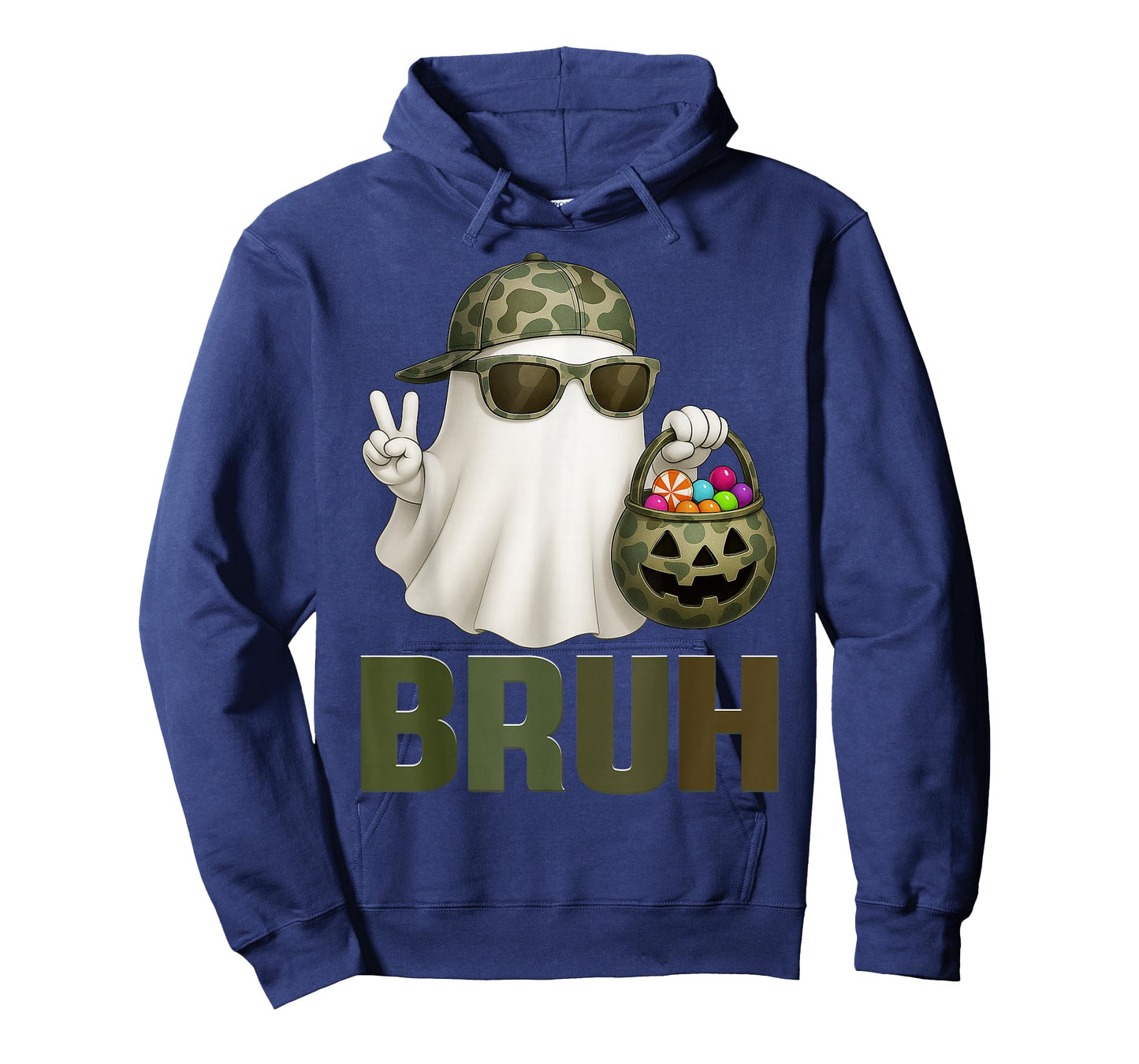 Bruh Halloween Camouflage Camo Ghost Hello Costumes Boy T-Shirt