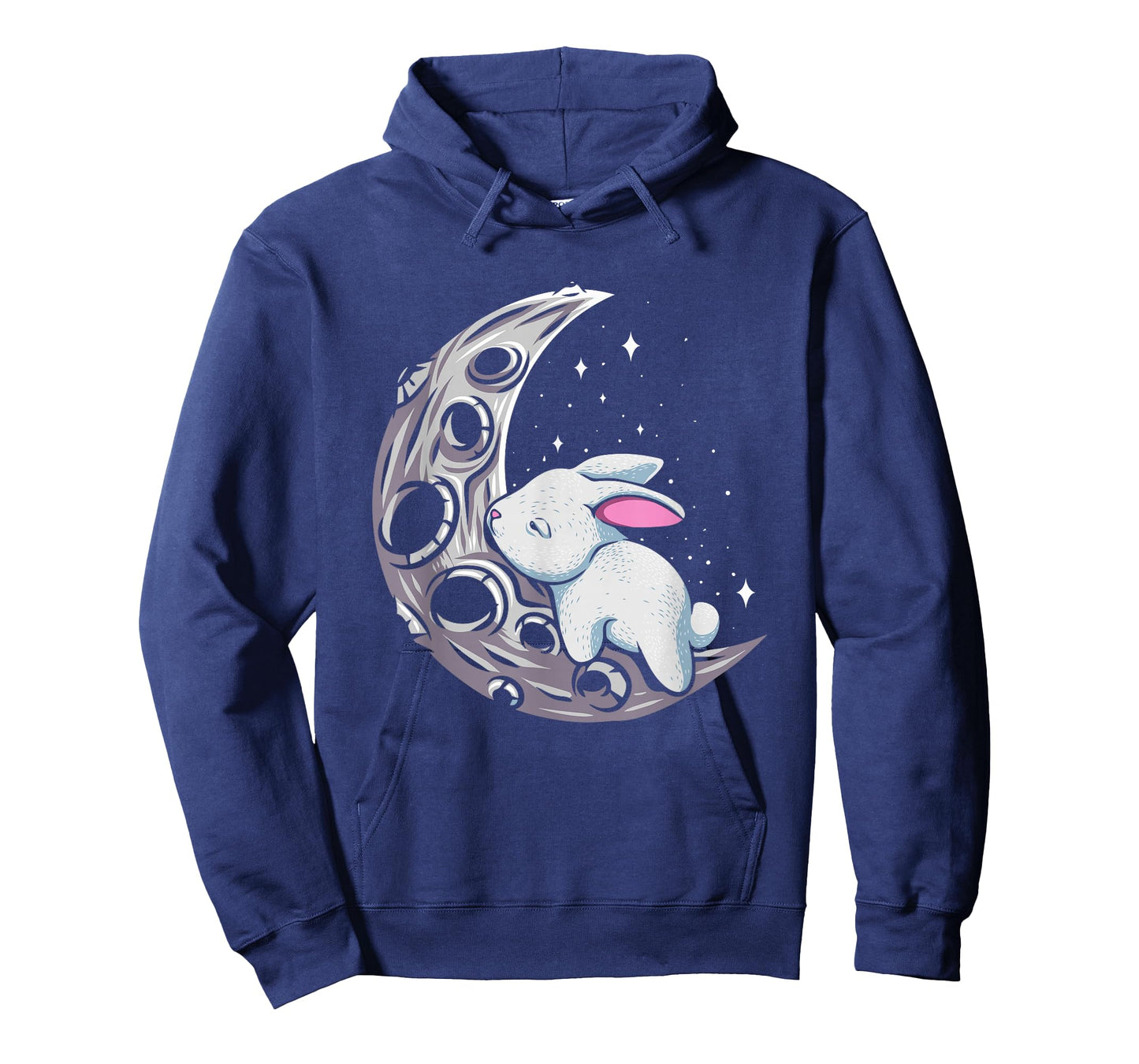 Kawaii Bunny on the Moon Cute Goth Easter Rabbit T-Shirt