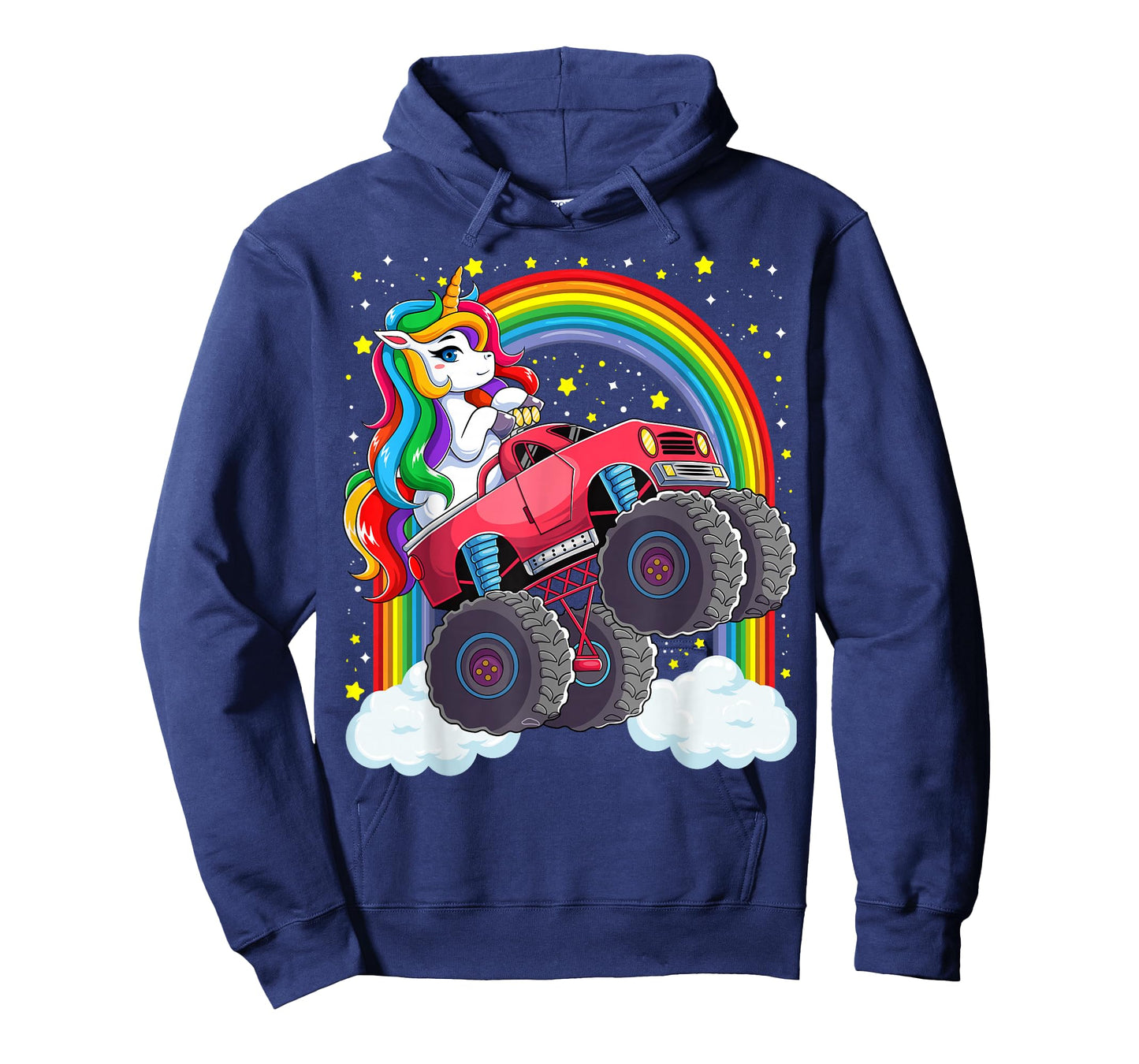 Cute Monster Truck Unicorn Magical Rainbow Kids Girls Party T-Shirt