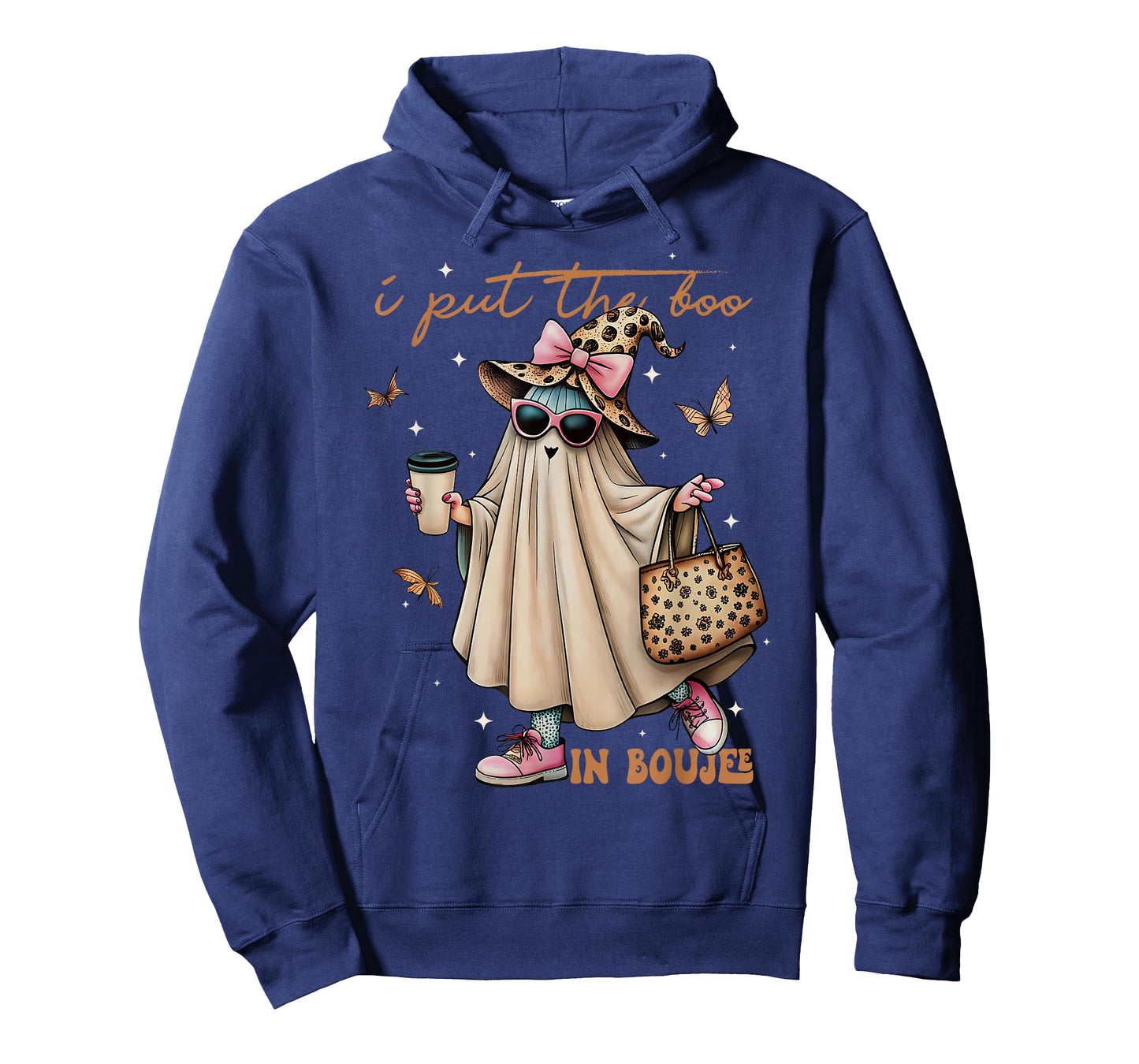I Put The Boo in Boujee Halloween Cute Lady Ghost Girl Women T-Shirt