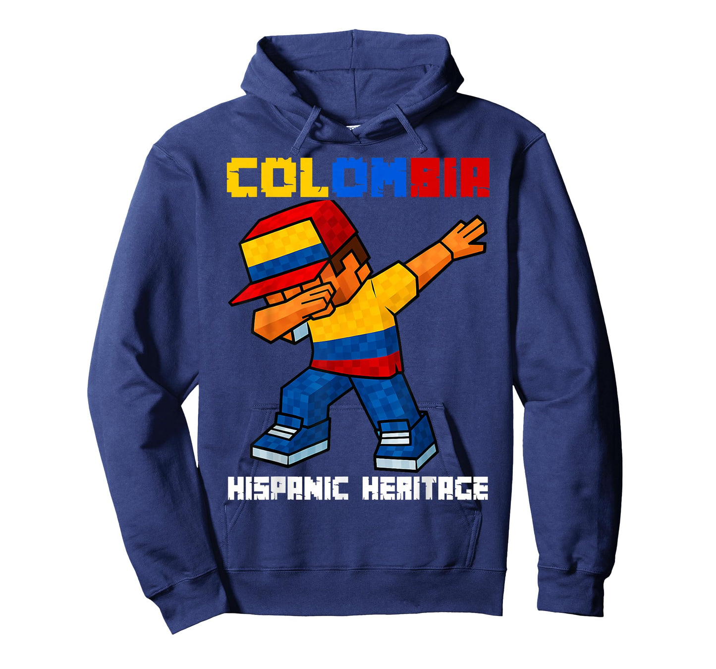 Colombia Dab Boy Game Pixel Hispanic Heritage Colombian Kids T-Shirt