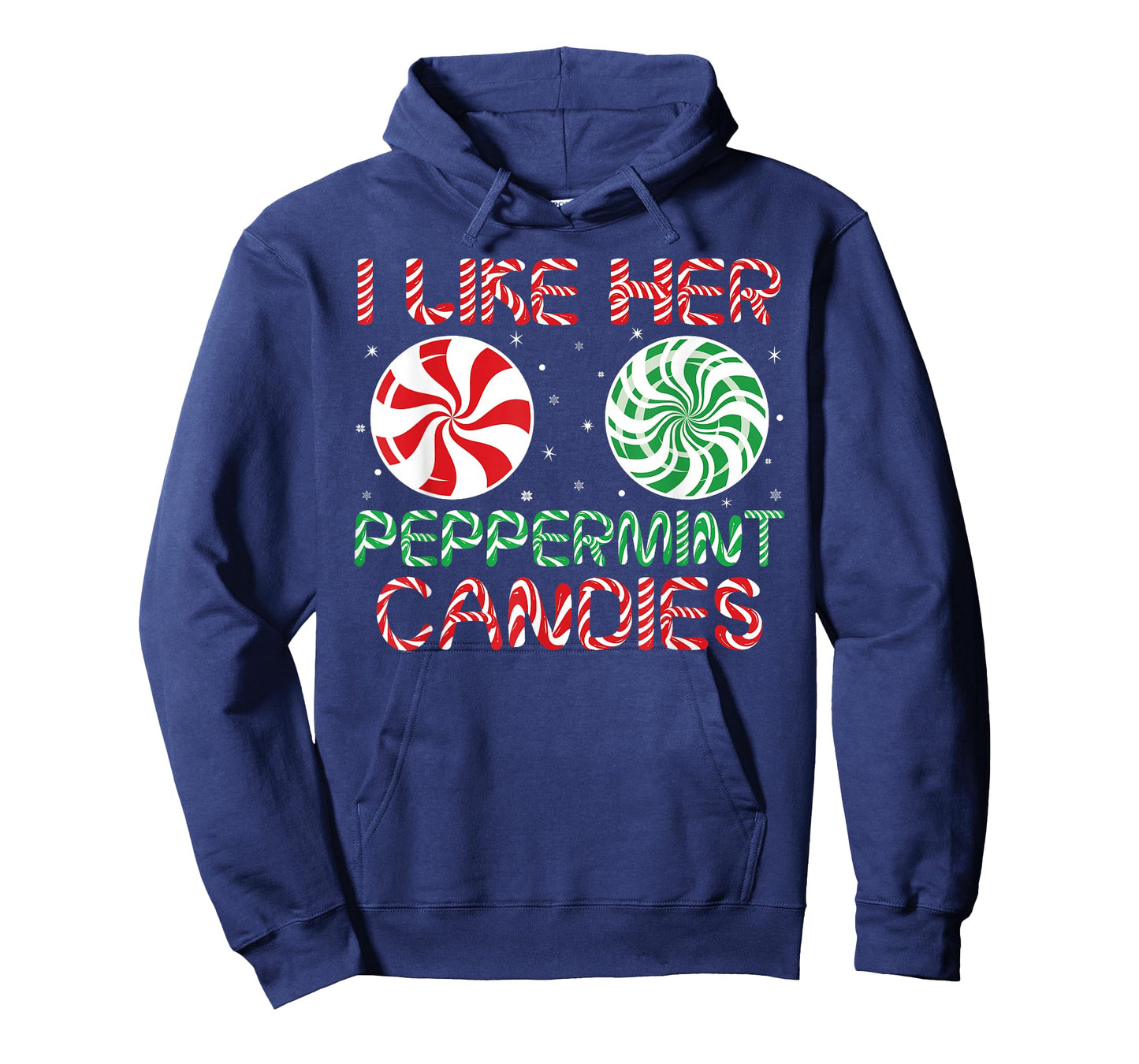 I Like Her Peppermint Candies Matching Christmas Couples T-Shirt