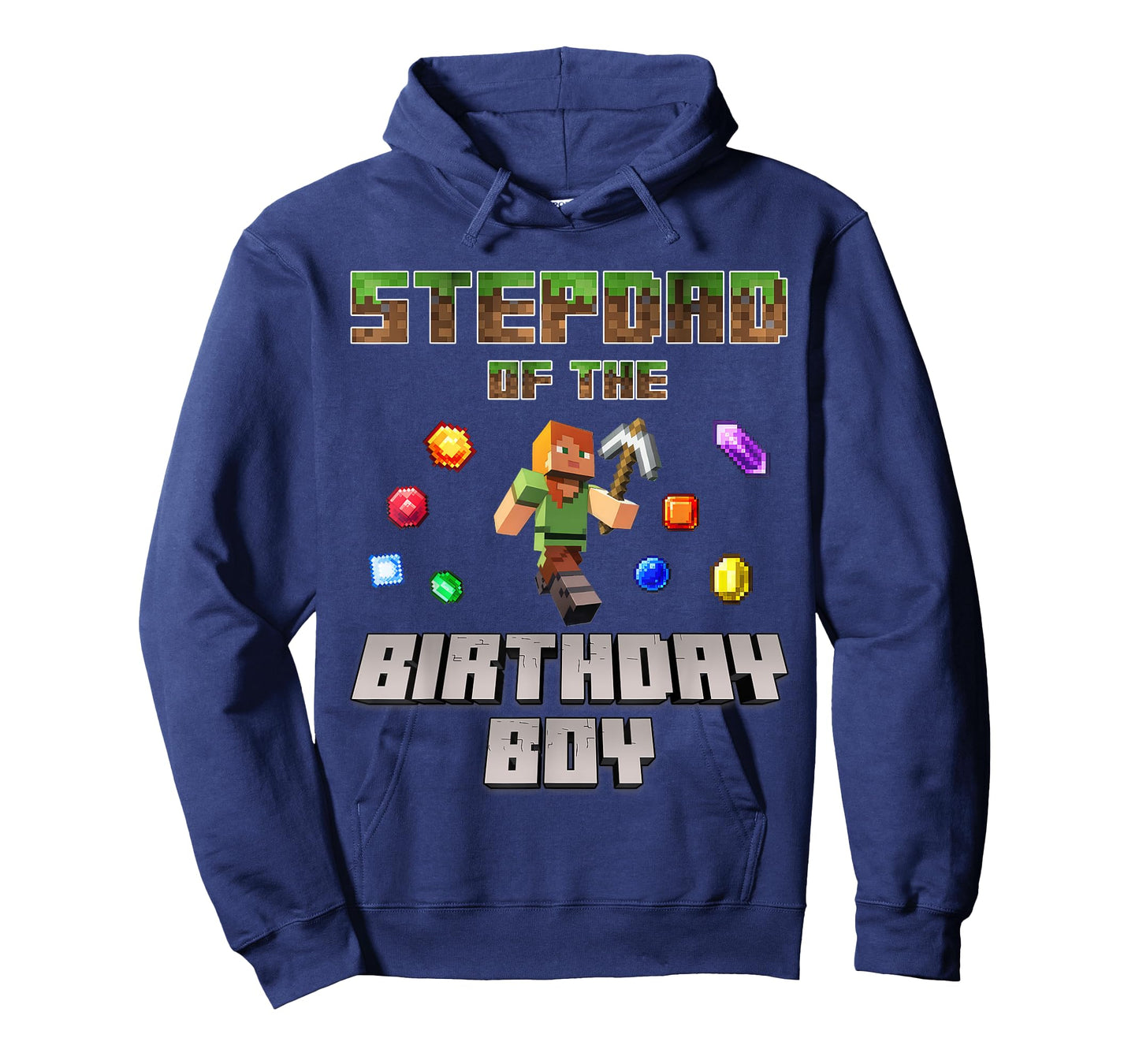 Stepdad Of The Birthday Boy Video Gamer Pixel Number T-Shirt