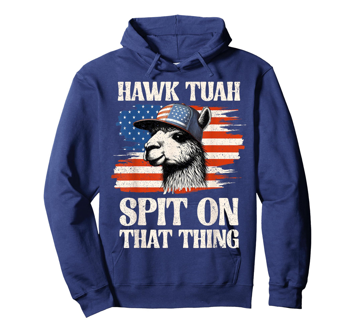 Hawk Tush Spit On That Thing Funny Llama 4th Of July Patriot T-Shirt