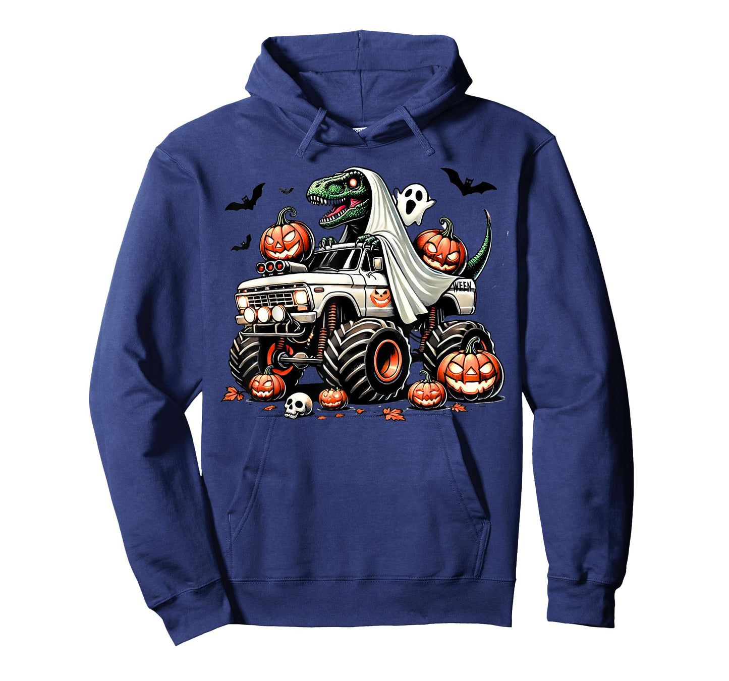 Orange Purple Boys Halloween Shirt Ghost Kids Spooky Toddler T-Shirt