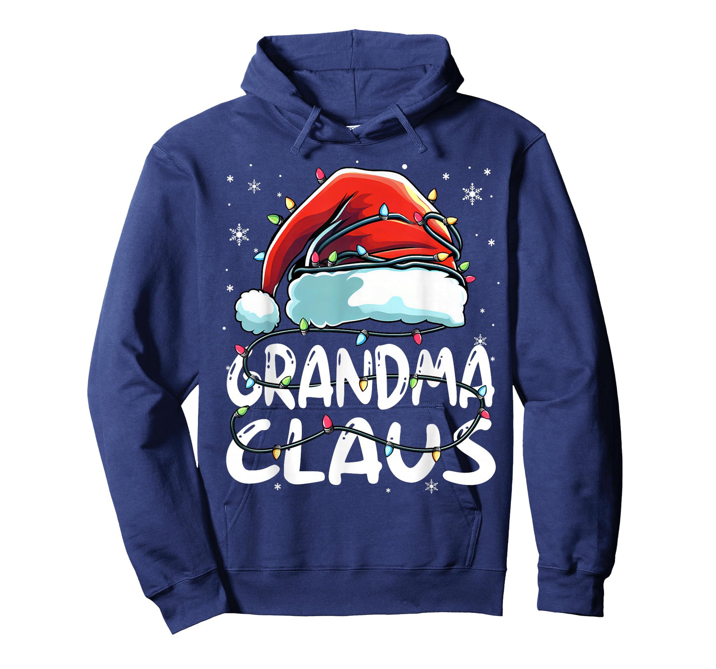 Grandma Claus Christmas Lights Matching Family Xmas Pajama T-Shirt