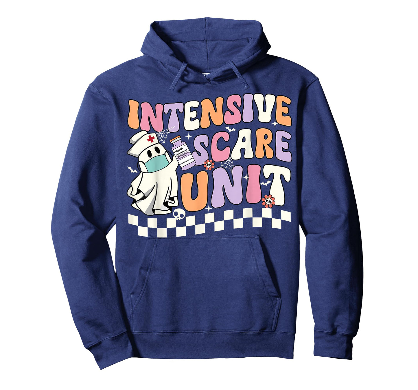 Intensive Scare Unit Nurse Halloween ICU Nurse Ghost Retro T-Shirt