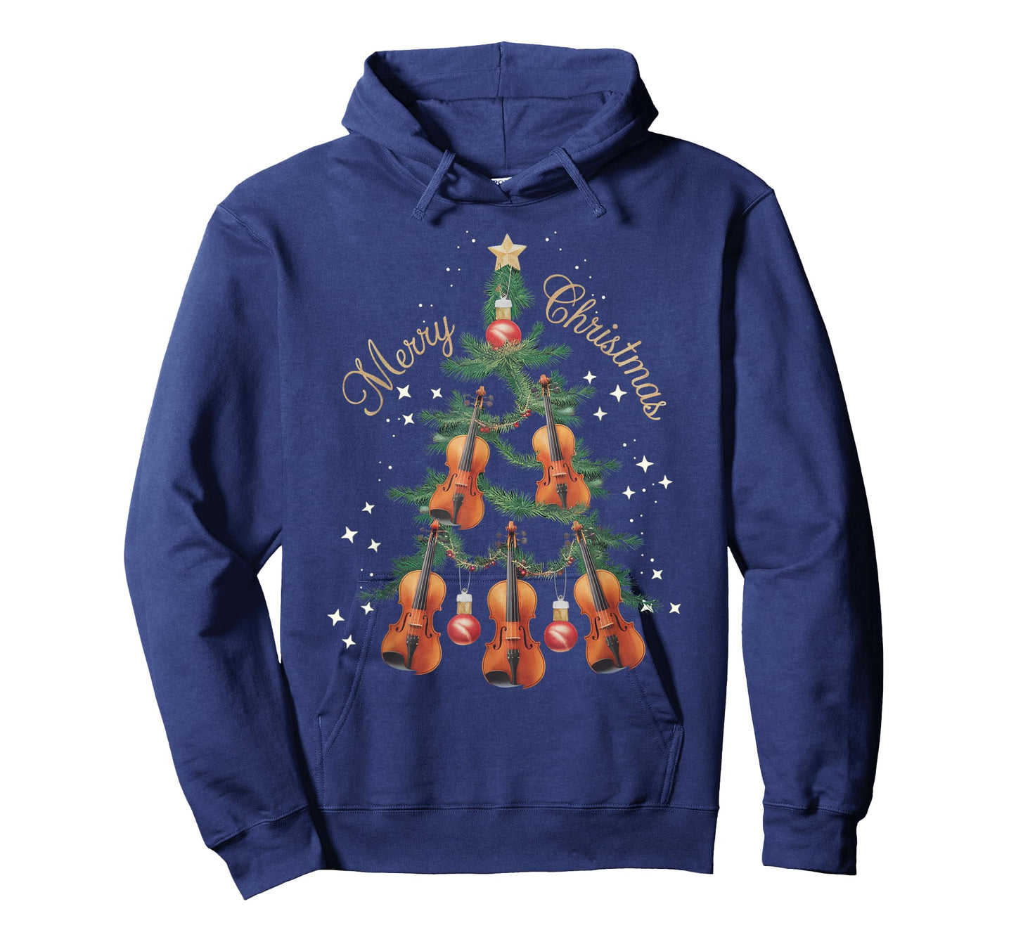 Violin Xmas Tree Violins Christmas Tree Merry Christmas T-Shirt