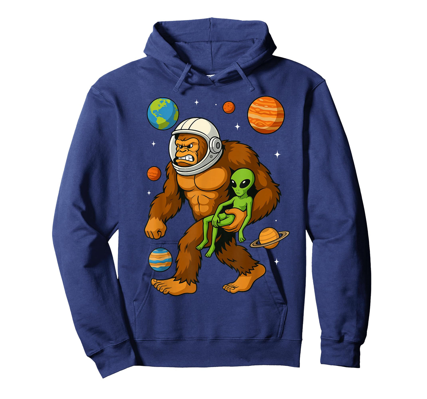 Astronaut Bigfoot Alien Space Funny UFO Space Tee T-Shirt