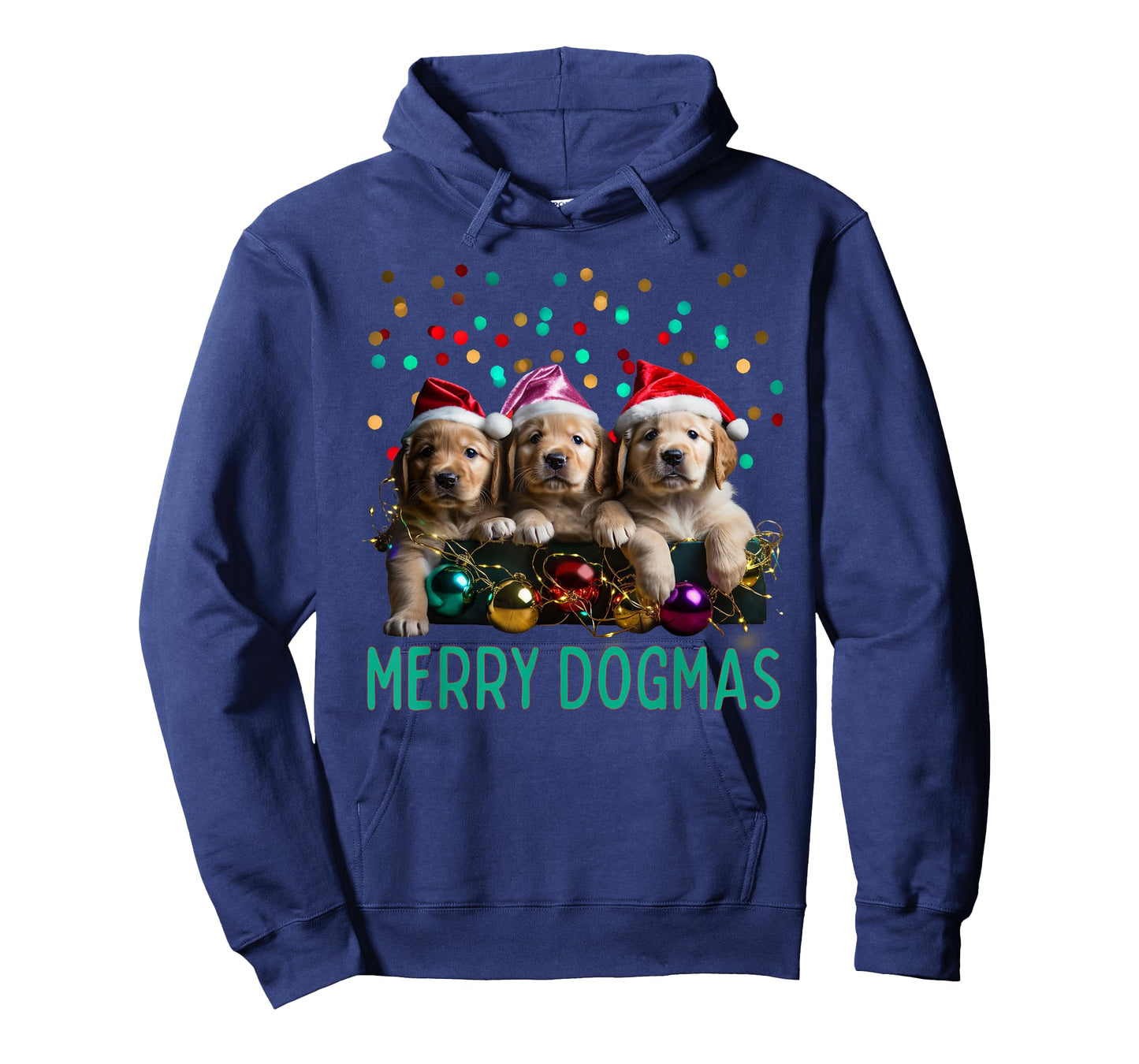 Merry Dogmas Golden Retriever Puppies Christmas T-Shirt