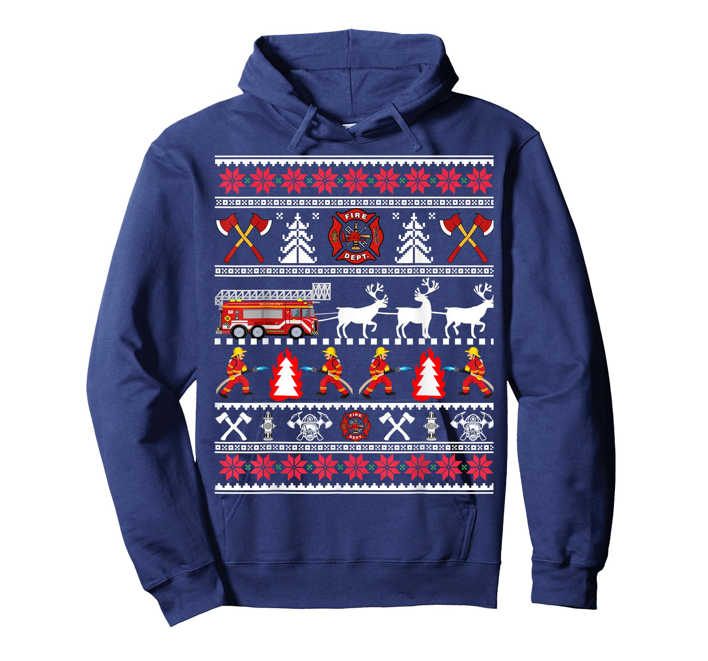 Firefighter Ugly Christmas Sweater, Fireman Fire Department T-Shirt